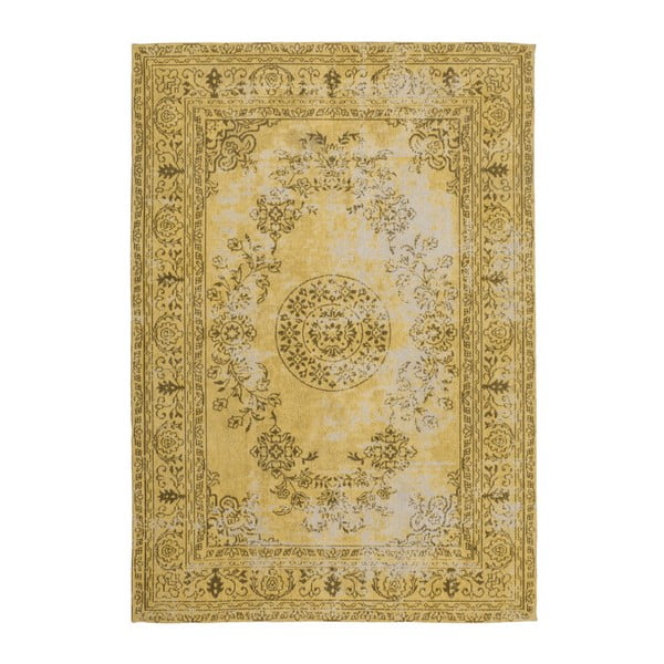 Horčicovožltý ručne tkaný koberc Kayoom, 80 x 150 cm