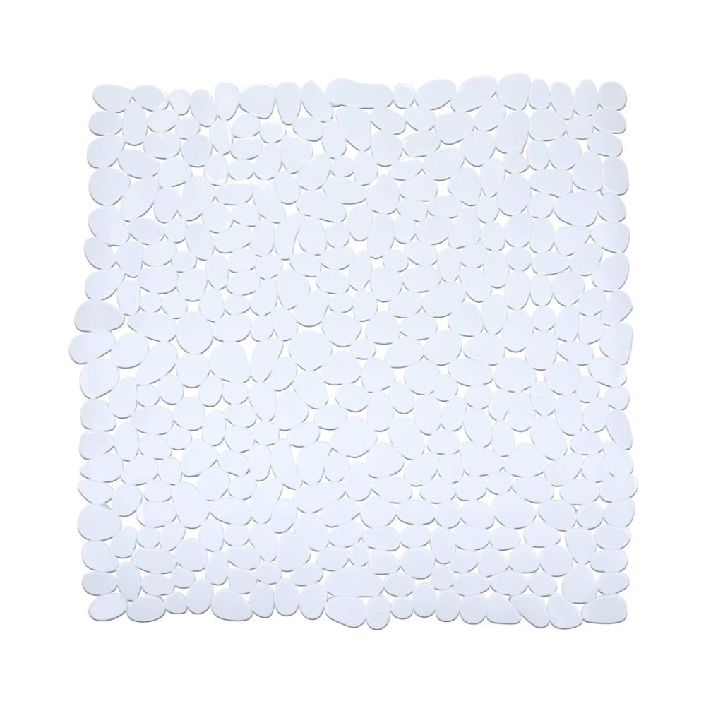 Biela protišmyková kúpeľňová podložka Wenko Paradise, 54 × 54 cm