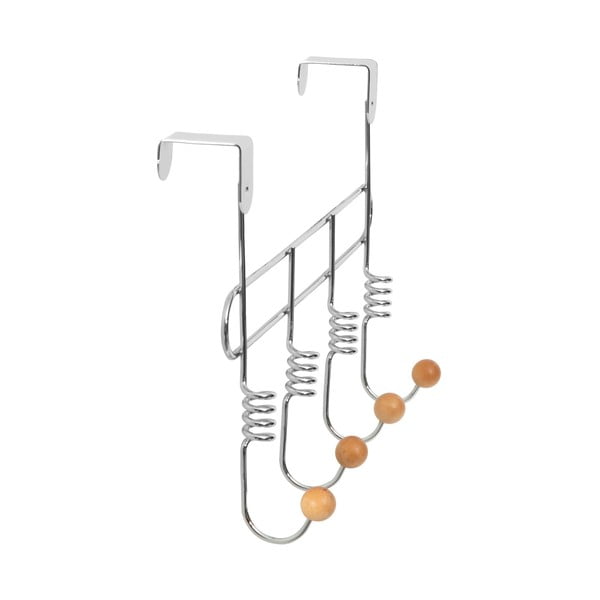 Kovový vešiak na dvere v striebornej farbe 33 cm Spirale – Compactor-image-4