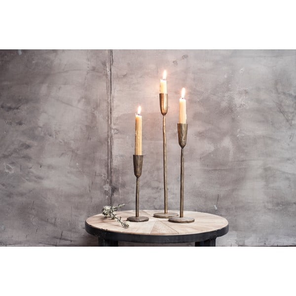 Kovový svietnik v zlatej farbe Nkuku Mbata, výška 40 cm-image-1