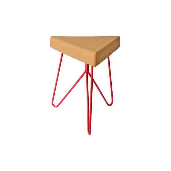 Červený korkový stolík Galula Tres