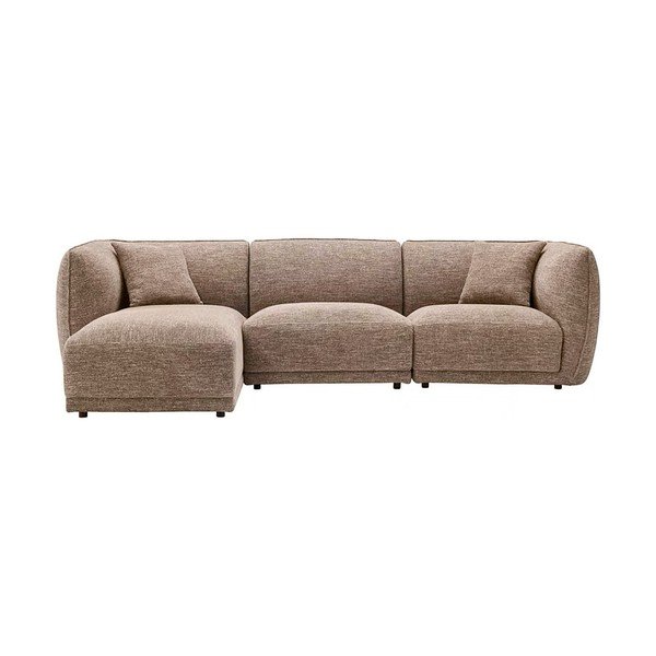 Béžová ženilková rohová pohovka (ľavý roh/s leňoškou) Noor – House Nordic