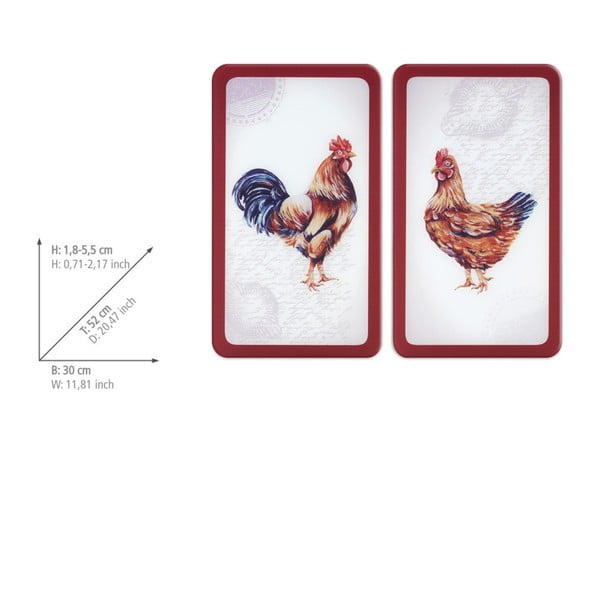 Kryty na sporák z tvrdeného skla v súprave 2 ks 52x30 cm Farm – Wenko-image-4