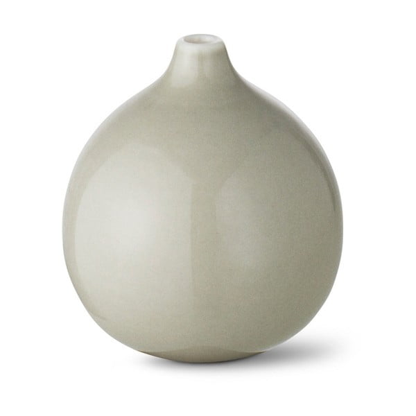 Sivozelená ručne vyrábaná váza Anne Black Drop, výška 7 cm