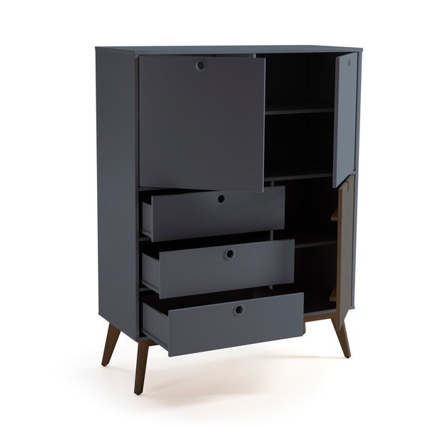 Antracitovosivá vysoká komoda Marckeric Kiara-image-4