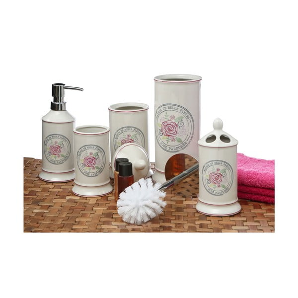 Krémová toaletná kefa z kameniny Premier Housewares Belle-image-1