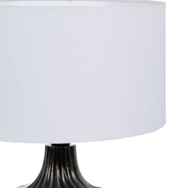 Čierno-biela stolná lampa s textilným tienidlom (výška 52,5 cm) – Ixia-image-1