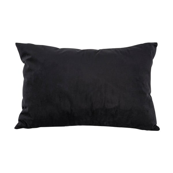 Čierno-biely zamatový vankúš PT LIVING Leaves, 60 x 40 cm-image-2