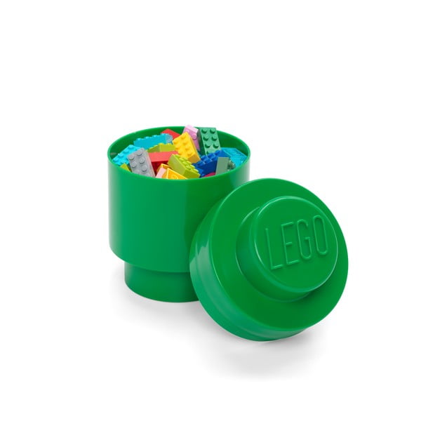 Zelený úložný okrúhly box LEGO®, ⌀ 12,5 cm-image-2
