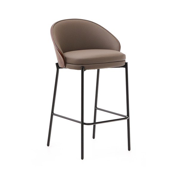 Hnedá barová stolička (výška sedadla 65 cm) Eamy – Kave Home