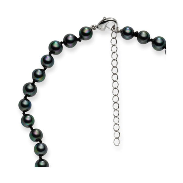 Čierny perlový náhrdelník Pearls Of London Mystic, dĺžka 50 cm-image-1