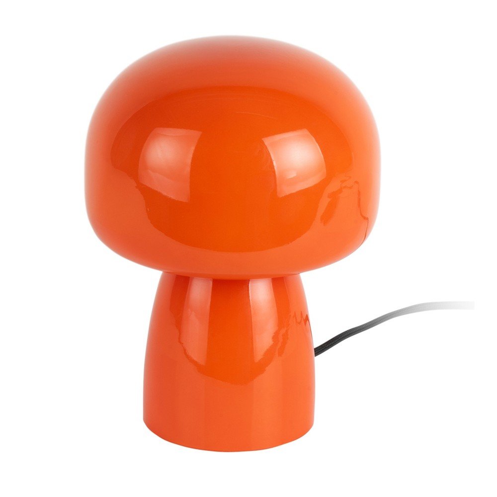 E-shop Oranžová sklenená stolová lampa (výška 20 cm) Fervor – Leitmotiv