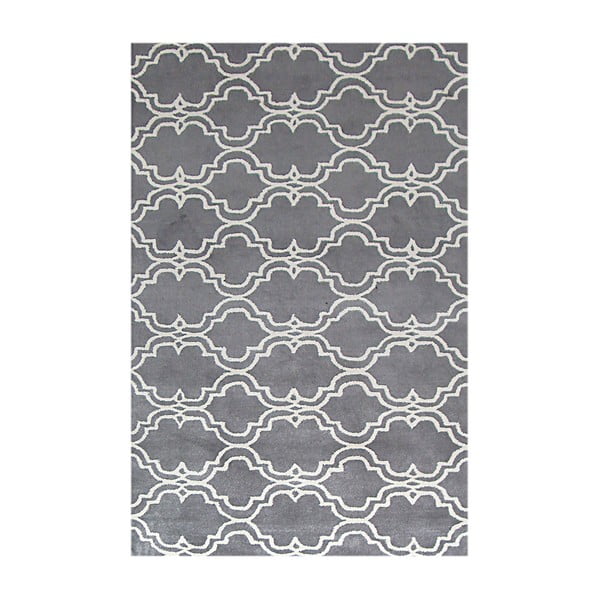 Ručne tuftovaný sivý koberec Bakero Riviera, 122 × 183 cm
