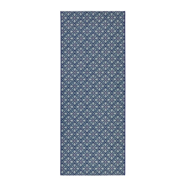 Modrý kuchynský behúň Zala Living Flake, 80 × 200 cm