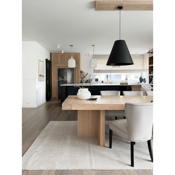 Krémovobiely vlnený koberec 200x300 cm Calisia M Grid Prime – Agnella-image-1