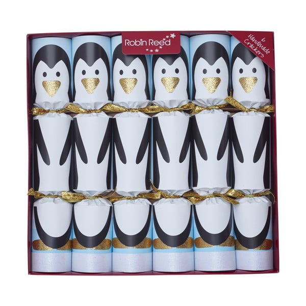 Vianočné crackery v súprave 6 ks Racing Penguin – Robin Reed