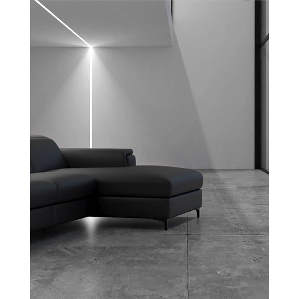 Tmavosivá kožená rohová pohovka (pravý roh) Brito – MESONICA-image-4