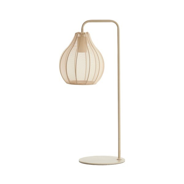 Béžová stolová lampa s textilným tienidlom (výška 60,5 cm) Elati – Light & Living