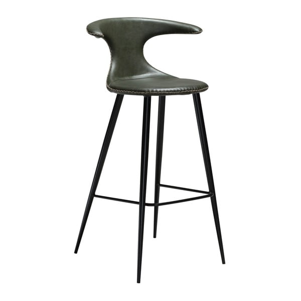 Zelená barová stolička s koženkovým sedadlom DAN-FORM Denmark Flair