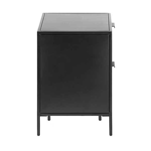 Čierny oceľový nočný stolík Shantay – Kave Home-image-3