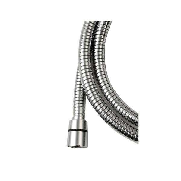 Sprchová hadica z nehrdzavejúcej ocele v lesklo striebornej farbe Lux – Sapho-image-1