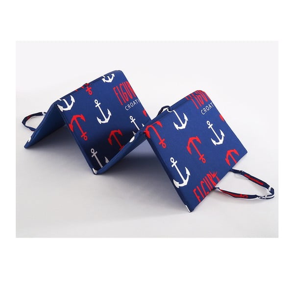 Červeno-modrý záhradný sedák na ležadlo 49x137 cm Anchors – B.E.S.-image-1