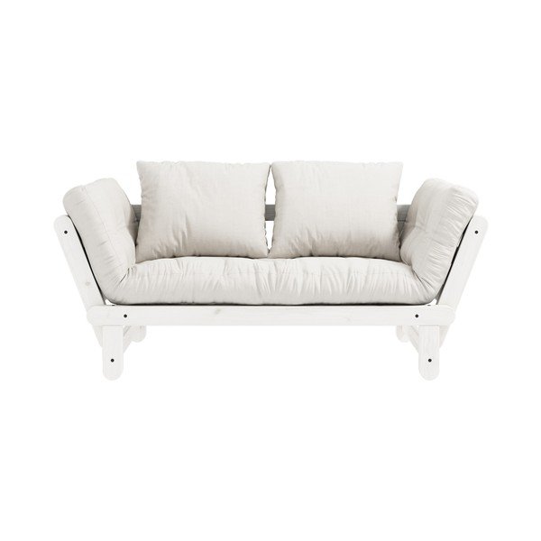 Rozkladacia pohovka so svetlobéžovým poťahom Karup Design Beat White/Natural