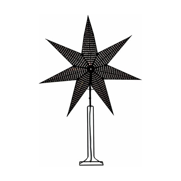 Čierna svietiaca hviezda so stojanom Best Season Huss, 85 cm