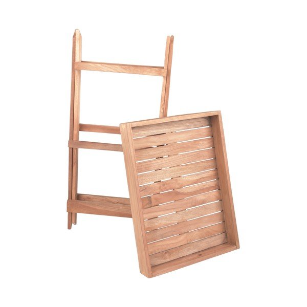 Záhradný odkladací stolík z tíkového dreva 29x39 cm Bacan – Garden Pleasure-image-3