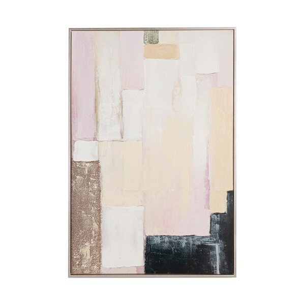 Tlačený/s ručne maľovanými prvkami obraz s rámom/na plátne 80x120 cm Meldert – Yes Everyday