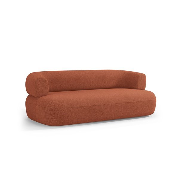 Pohovka z textílie buklé v terakotovej farbe 178 cm Jenny – Micadoni -image-1