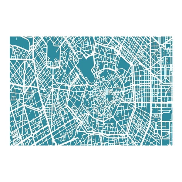 Obraz Homemania Maps Milano, 70 × 100 cm