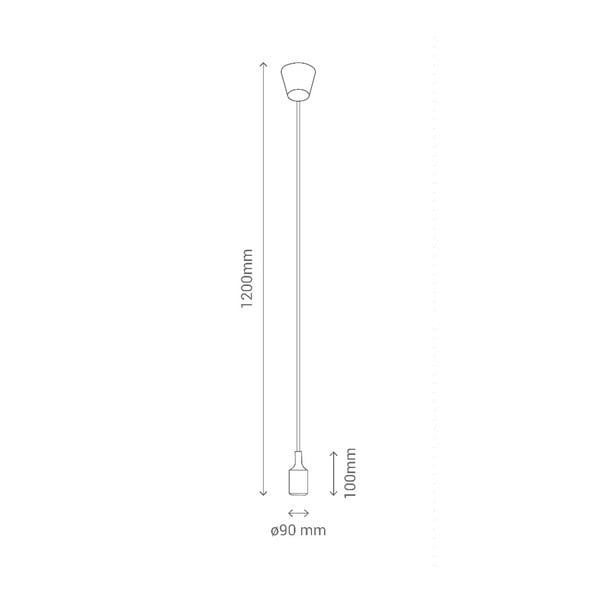 Sivé závesné svietidlo bez tienidla SULION Vintage-image-1