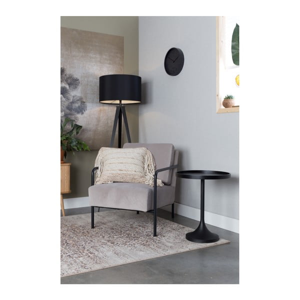 Čierne betónové nástenné hodiny s čiernymi ručičkami Zuiver Concrete-image-2