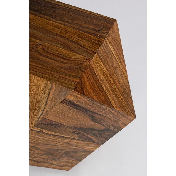 Konferenčný stolík z masívu sheesham v tmavo prírodnej farbe 42x42 cm Egypt – Bizzotto-image-4