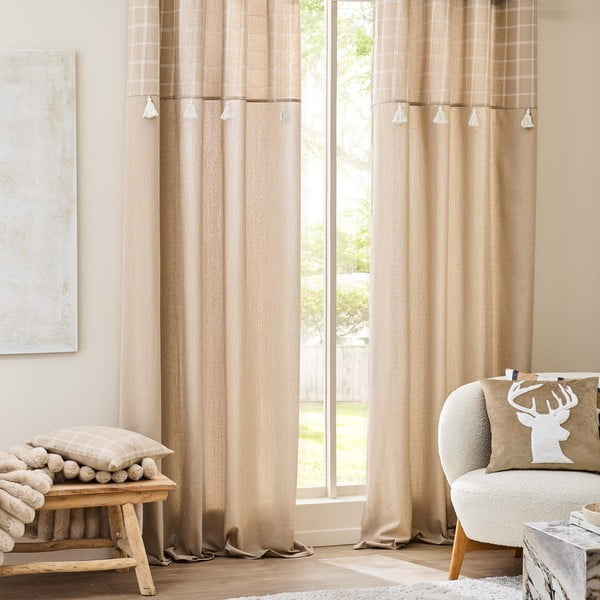 Hnedý záves s prímesou bavlny 140x240 cm Everest – douceur d'intérieur-image-3