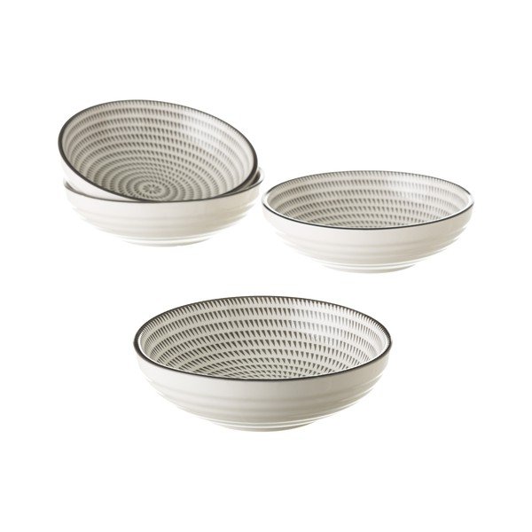 Sivo-biela porcelánová miska Unimasa Signal, priemer 12,6 cm-image-1