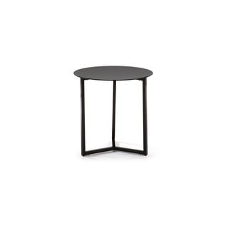 Čierny odkladací stolík Kave Home Marae, ⌀ 50 cm