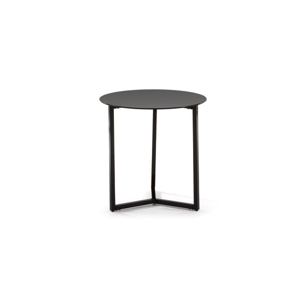 Čierny odkladací stolík Kave Home Marae, ⌀ 50 cm