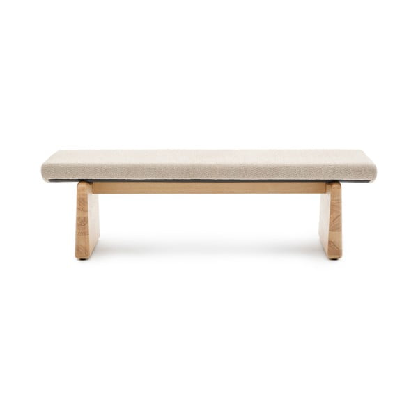 Béžová/v prírodnej farbe ženilková lavica Topaz – Kave Home