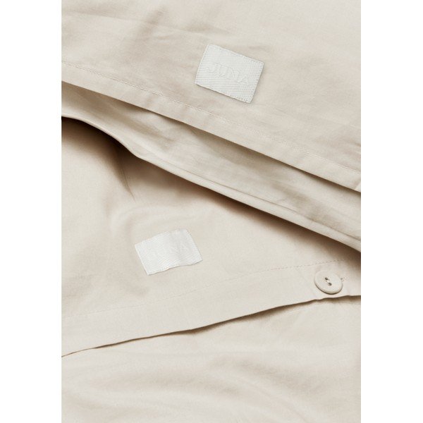 Béžové obliečky na jednolôžko z bavlneného perkálu 140x200 cm Christmas Fable – JUNA-image-3