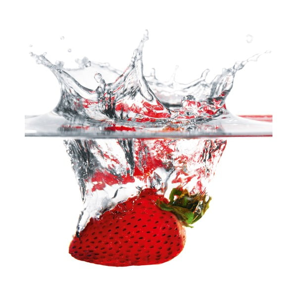 Sklenený obraz Strawberry Splash , 30x30 cm