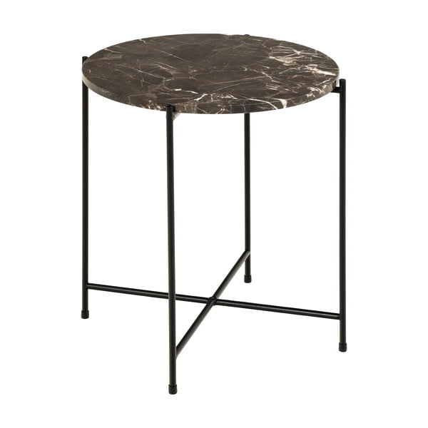 Okrúhly odkladací stolík s mramorovou doskou ø 42 cm Avila – Actona