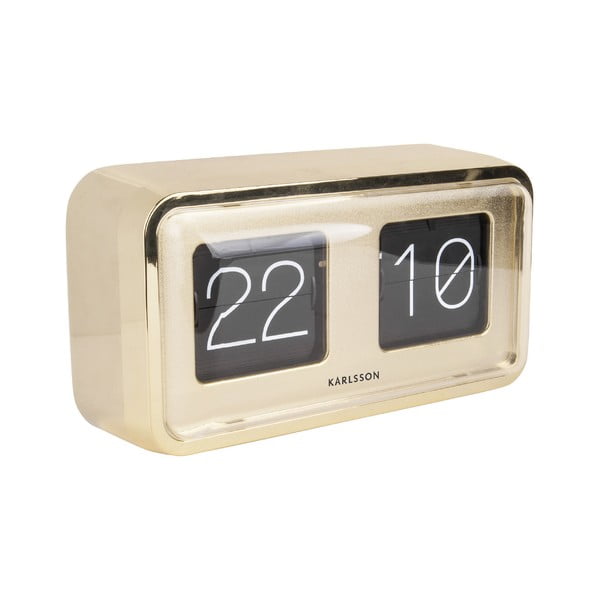 Pozlátené stolové hodiny Karlsson Bold Flip-image-2