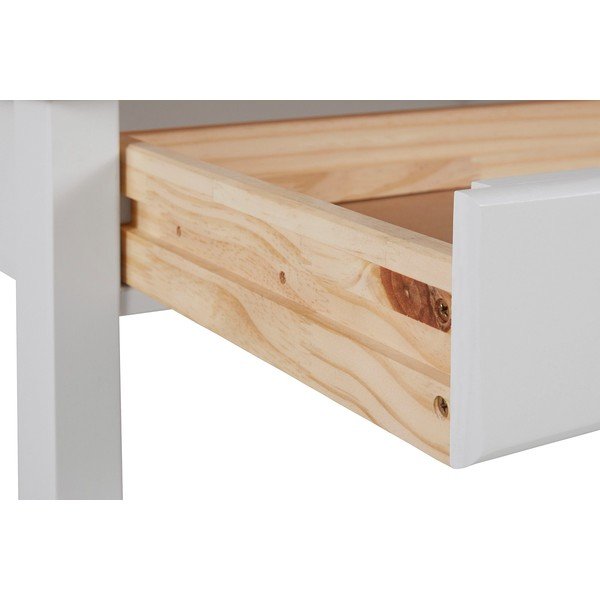 Bielo-hnedý pracovný stôl Støraa Gava, dĺžka 140 cm-image-3