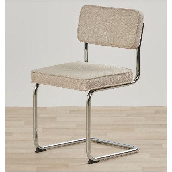 Béžová čalúnená hojdacia jedálenská stolička Rupert – Unique Furniture-image-4