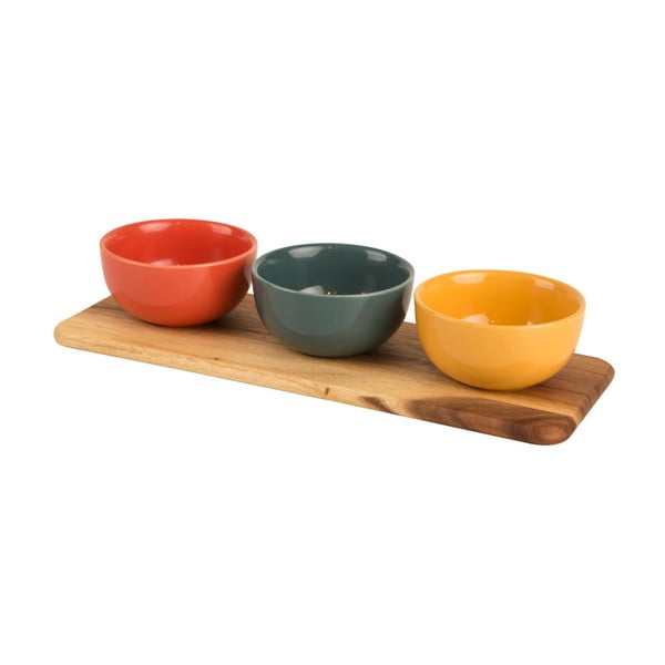 Set 3 misiek na dip a dosky T&G Woodware Dip Dish set Colora