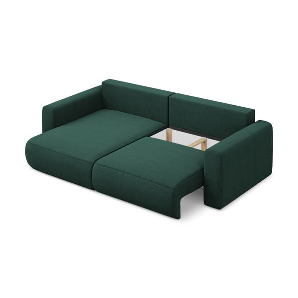 Zelená rozkladacia/s úložným priestorom rohová pohovka (ľavý roh/s leňoškou) Kapua – Makamii-image-3