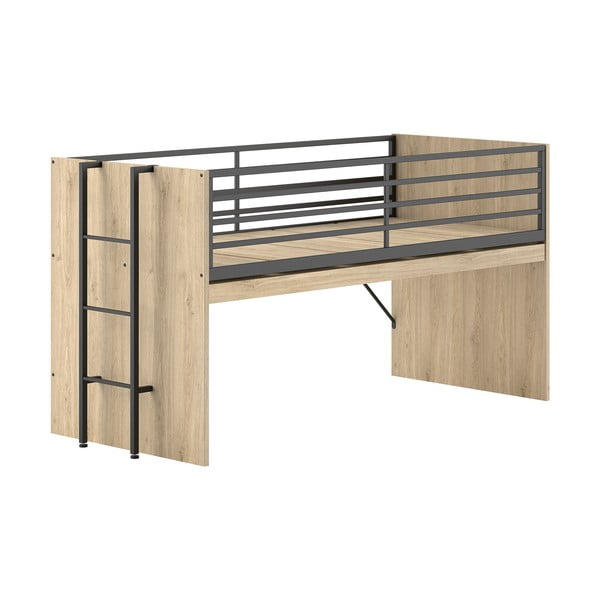 Vyvýšená detská posteľ s roštom 90x200 cm v prírodnej farbe Sam – Vipack-image-2