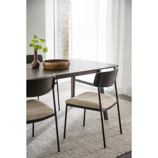 Krémovo-tmavohnedé jedálenské stoličky v súprave 2 ks Maymont – Rowico-image-1